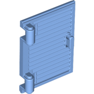Деталь LEGO Window 1 x 2 x 3 Shutter with Hinges and Handle, Средне-голубой