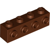 Набор LEGO Brick Special 1 x 4 with 4 Studs on One Side, Красно-коричневый