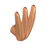 Деталь LEGO Minifig Bladed Claw, Spread, Телесный