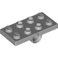 Деталь LEGO Plate 2 x 4 Modified - Pin Holes on Bottom Dia. 4.85, Светлый сине-серый