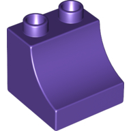 Набор LEGO Duplo Brick 2 x 2 x 1 1/2 with Curve, Темно-фиолетовый