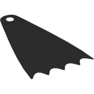 Деталь LEGO CAPE, LONG, NO. 1, Черный