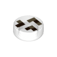Набор LEGO Tile Round 1 x 1 with Brown and Tan Squares Print, Trans-Clear