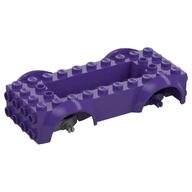 Деталь LEGO Vehicle Base 5 x 10 x 2 1/2 with Mudguards, Wheel Pins and 6 x 2 Centre Recess with 3 Holes, LBG Wheel Holders, Темно-фиолетовый