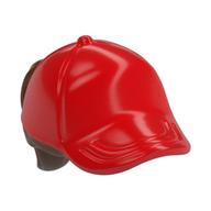 Деталь LEGO Hair and Hat / Cap, Ponytail Reddish Brown Print, Красный