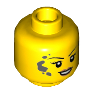 Набор LEGO Minifig Head Female, Dirt Stains, Желтый