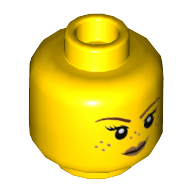 Набор LEGO Minifig Head Female, Freckles, Peach Lips, Желтый