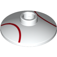 Набор LEGO Dish 2 x 2 Inverted [Radar] with 2 Curved Red Lines, Белый