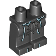 Деталь LEGO Hips and Black Legs with White and Blue Lines, Circuitry, Черный