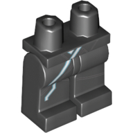 Деталь LEGO Hips and Black Legs with Blue/White Diagonal Line, Circuitry, Черный