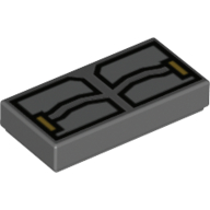 Набор LEGO Tile 1 x 2 with Batman Pockets Print, Темный сине-серый