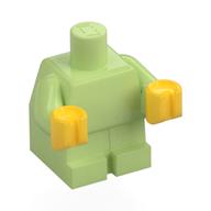 Деталь LEGO Baby / Toddler Body with Fixed Arms and Yellow Hands, Желто-зеленый