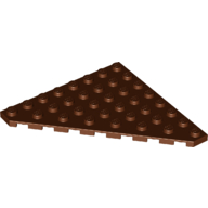 Набор LEGO Wedge Plate 8 x 8 Cut Corner, Красно-коричневый