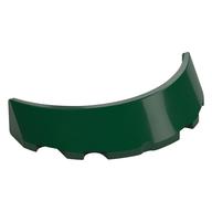Деталь LEGO Windscreen 3 x 6 x 1 Curved with Rectangular Stud Holder in Bottom, Темно-зеленый