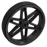 Деталь LEGO Wheel 81.6 x 15 Motorcycle, Жемчужный титановый