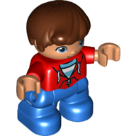 Деталь LEGO Child Figure, No. 20, Красный