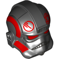 Деталь LEGO Minifig Helmet Stormtrooper (AT-AT or Tie Pilot) Inferno Squad Agent, Черный