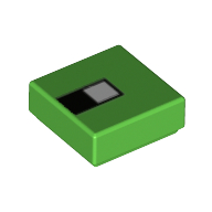 Набор LEGO Tile 1 x 1 with Pixaleted Eye print, Ярко-зеленый