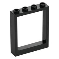 Деталь LEGO Door/Window Frame 1 x 4 x 4, Черный