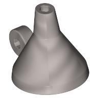 Деталь LEGO Minifig Hat / Funnel with Ring Handle (Tin Man), Матовый серебристый