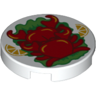 Набор LEGO Tile Round 2 x 2 with Crabs print, Белый