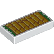 Набор LEGO Tile 1 x 2 with Chinese Rolls print, Белый