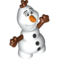 Деталь LEGO Duplo Figure, Snowman (Olaf), Белый