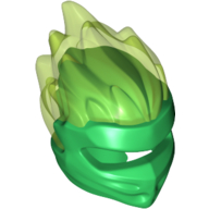 Деталь LEGO Headgear Ninjago Wraps with Trans Green Flames, Зеленый