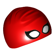 Деталь LEGO Minifig Swimming Cap with White Spider-Man Eyes, Красный