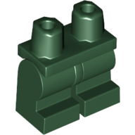 Деталь LEGO Hips and Dark Green Medium Legs [Complete Assembly], Темно-зеленый