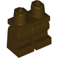 Деталь LEGO Hips and Dark Brown Medium Legs [Complete Assembly], Темно-коричневый