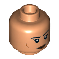 Деталь LEGO Голова мини-фигурки № 3009, Телесный