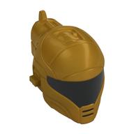 Деталь LEGO Helmet, Elongated Back, with Black Visor Pattern, Жемчужно-золотой