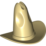 Деталь LEGO Minifig Hat Stetson Oversized, Песочный