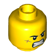 Деталь LEGO Голова мини-фигурки № 3136, Желтый