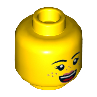 Деталь LEGO Голова мини-фигурки № 3137, Желтый