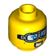 Деталь LEGO Голова мини-фигурки № 3146, Желтый