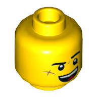 Деталь LEGO Голова мини-фигурки № 3134, Желтый