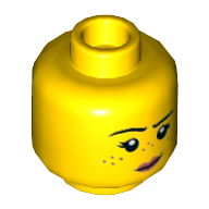 Деталь LEGO Голова мини-фигурки № 3135, Желтый