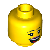 Деталь LEGO Голова мини-фигурки № 3142, Желтый