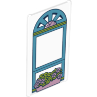 Glass for Window 1 x 4 x 6 with Medium Blue Window , Lavender Plant Basket print