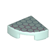 Tile Round 1 x 1 Quarter with Scales print