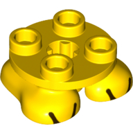 Feet, 2 x 2 x 2/3 with 4 Studs on Top and Toes Print