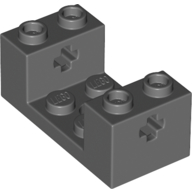 Набор LEGO Brick Special 2 x 4 x 1 1/3 with Axle Holes and 2 x 2 Cutout, Темный сине-серый