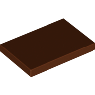 Набор LEGO FLAT TILE 2X3, Красно-коричневый