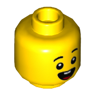 Деталь LEGO Голова мини-фигурки № 3266, Желтый