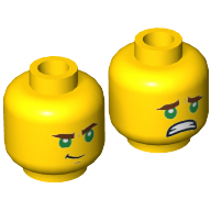 Деталь LEGO Голова мини-фигурки № 3268, Желтый