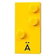 Braille Brick 2 x 4 with 3 Studs ? and 'A' print