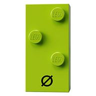 Braille Brick 2 x 4 with 3 Studs ? and 'O' print