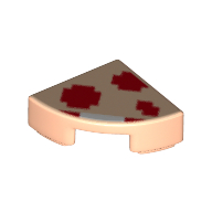 Деталь LEGO Tile Round 1 x 1 Quarter with Pixelated Mushroom Print, Светлый телесный